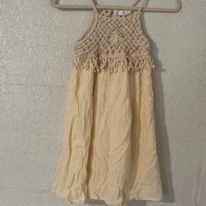 Zara Cream Crochet Kids Dress